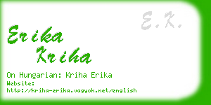 erika kriha business card